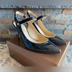 Audrey Brooke Black Patent Heels